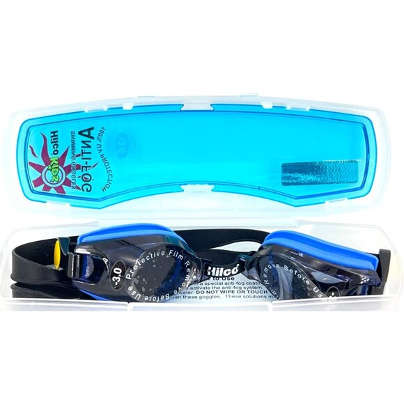 Hilco Leader Vantage Jr Kid's Swimming Goggles Blue w/Smoke - Picture 2 of 3